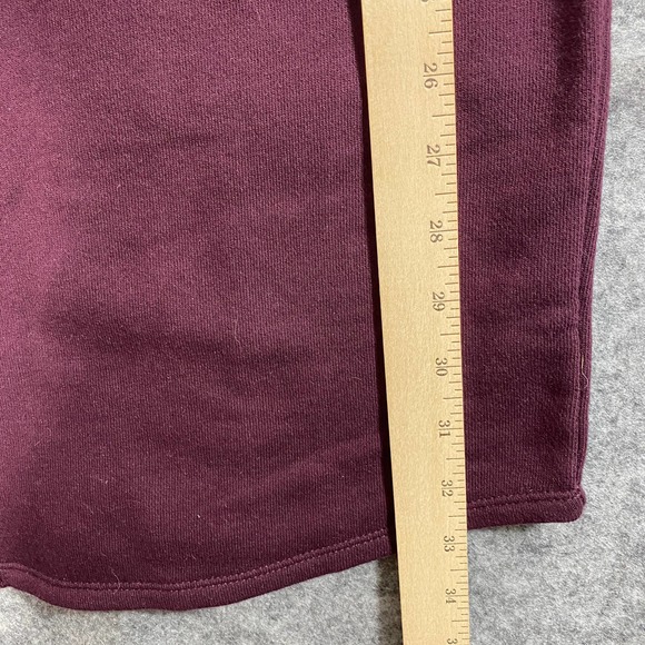 Athleta Dress XS Maroon Purple Short Sleeve Embrace Knit Mini Waist Tie NEW - Picture 12 of 12